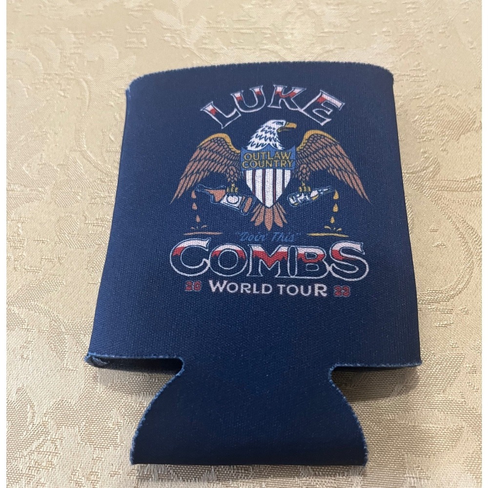 Luke Combs Koozie Unisex OS Navy Blue Excellent 2023‎ World Tour Outlaw Country